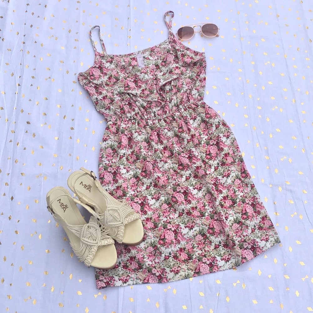 Floral Spaghetti Strap Dress S